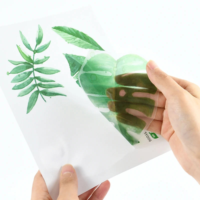 Tropical Leaves and Flowers Wall Decal | Home Decor design details by HomeDecorDecals.