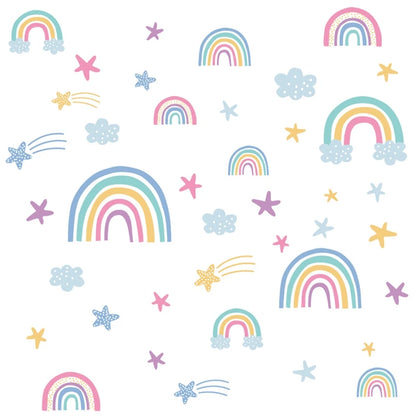 Cartoon Rainbow Luminous Wall Stickers Glow In The Dark Cloud Heart DIY Wall Decal For Baby Kids Room Nursery Home Decorations-HomeDecorDecals_com
