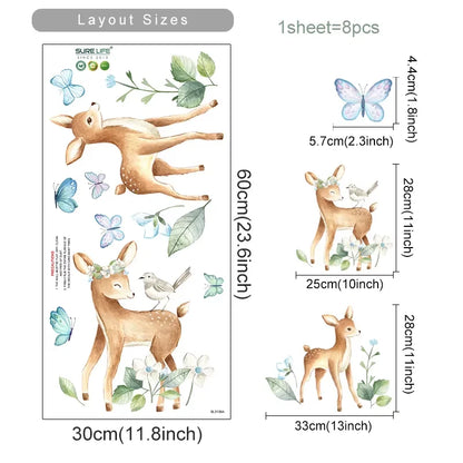 Animals reading in the fairytale tree house Wall Sticker Vinyl Baby Nursery Art Decals for Kids Room Home Decor-HomeDecorDecals_com