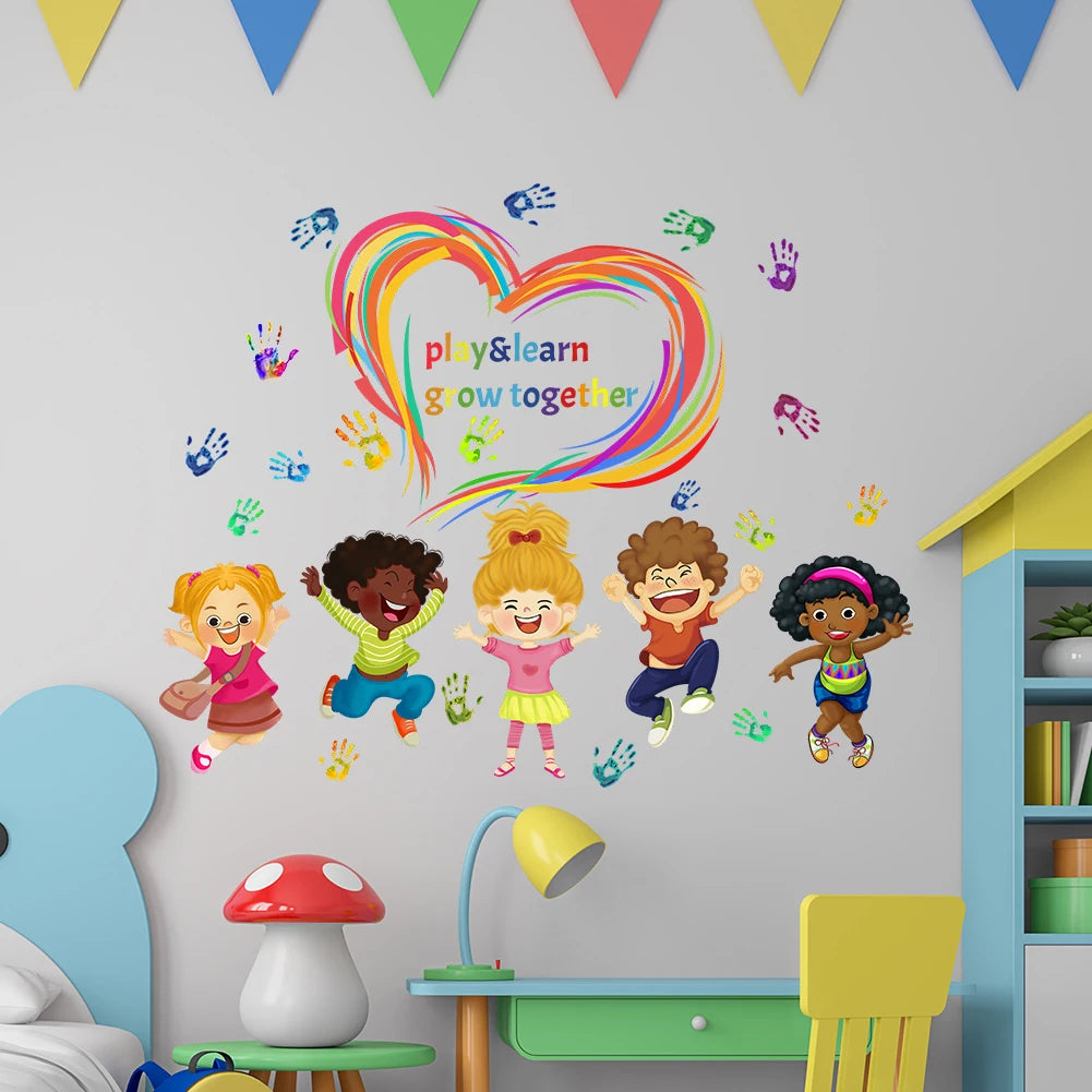 Rainbow Love Wall Stickers for Fun Home Decor in Living Room and Bedroom Decoration-HomeDecorDecals_com