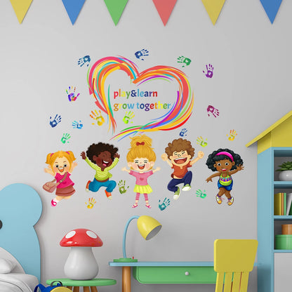 Rainbow Love Wall Stickers for Fun Home Decor in Living Room and Bedroom Decoration-HomeDecorDecals_com