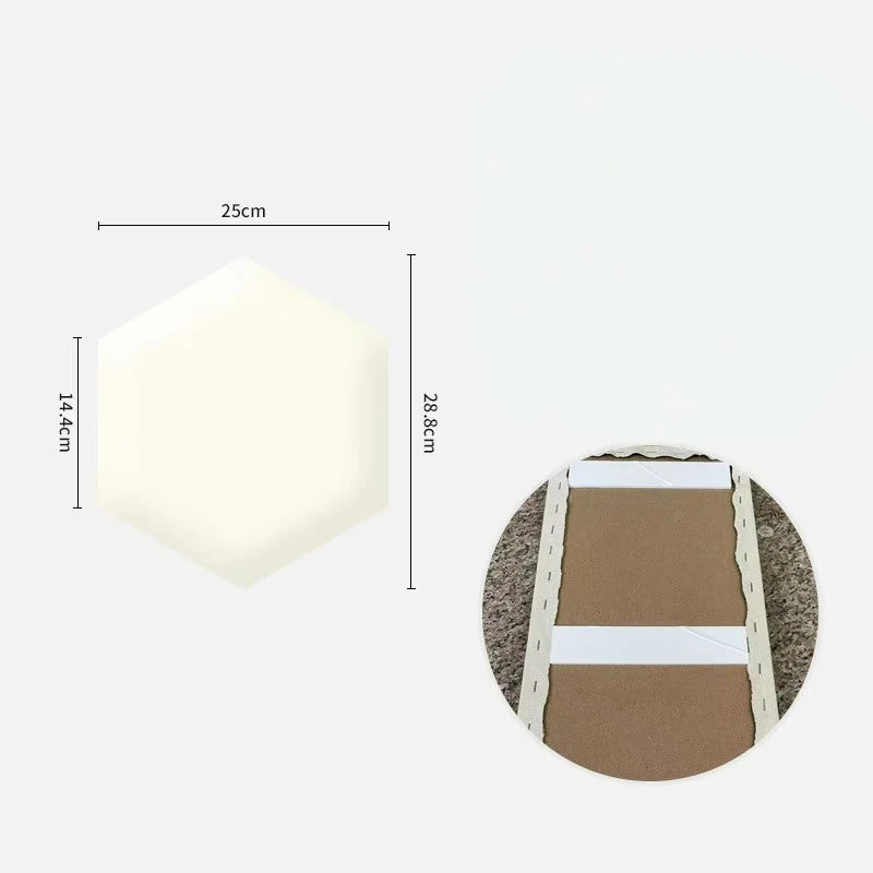 Anticollision Hexagonal Headboard Panel | Room Decor decorative wall feature by HomeDecorDecals.