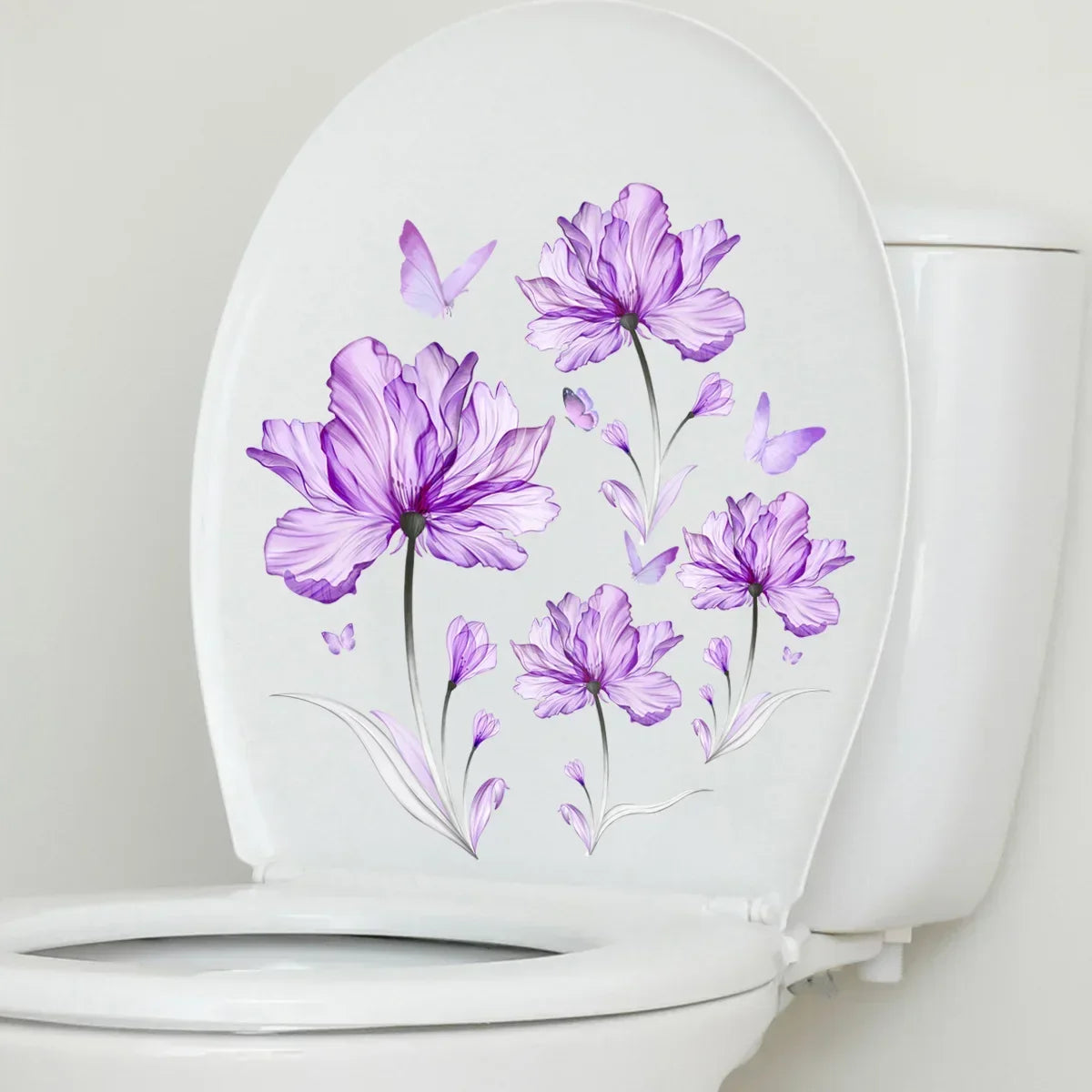 Plant Leaves Wall Sticker Toilet Sticker WC Self Adhesive Mural Beautify Flower Home Decoration Decals Refrigerator sticker-HomeDecorDecals_com