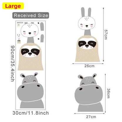 Cartoon Lion Bunny Forest Animals Wall Stickers for Children's Room Kids Room Bear Wall Decals for Baby Nursery Room Bedroom-HomeDecorDecals_com