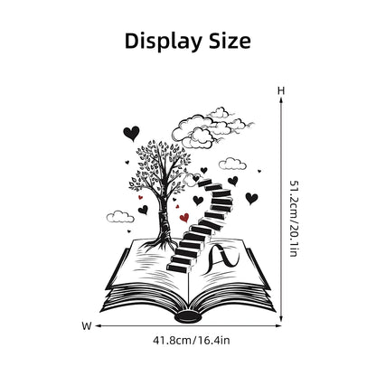 1pcs Fairy Tale Wonderland Cartoon Book Staircase Pattern Wall Stickers for Kids Room Bedroom Decoration Wall Decals Home Deocr-HomeDecorDecals_com