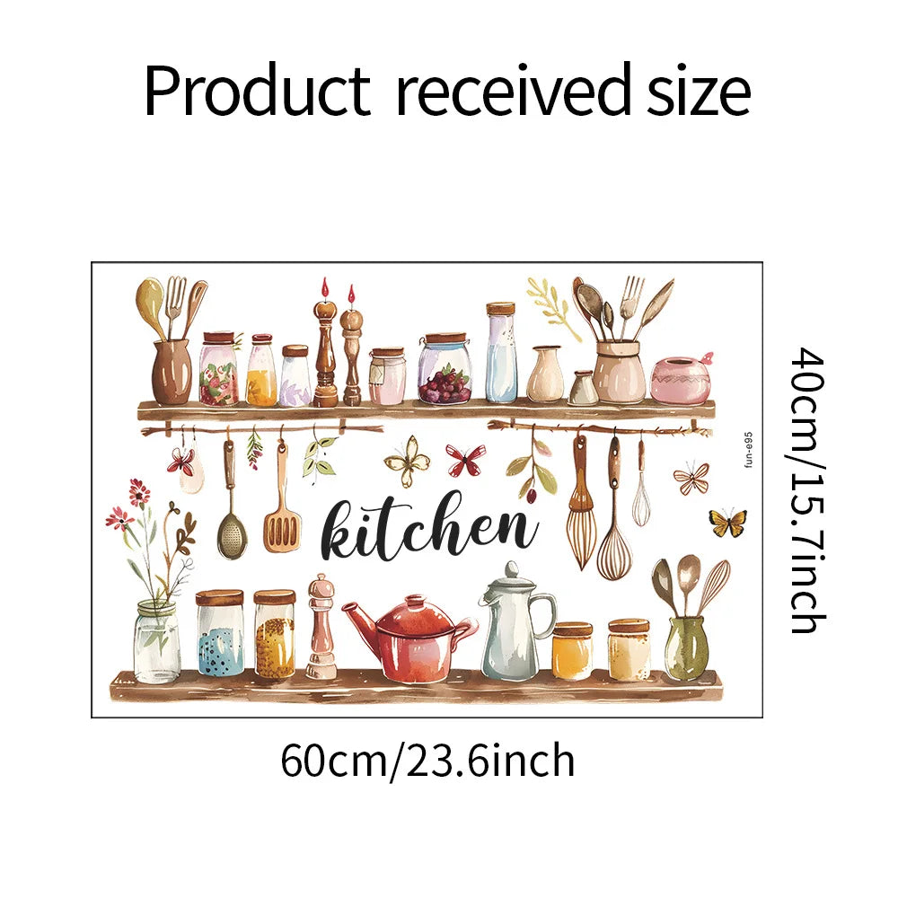 Additional view of Painted Kitchenware Home Beautification Wall Decal | Home Decor by HomeDecorDecals.