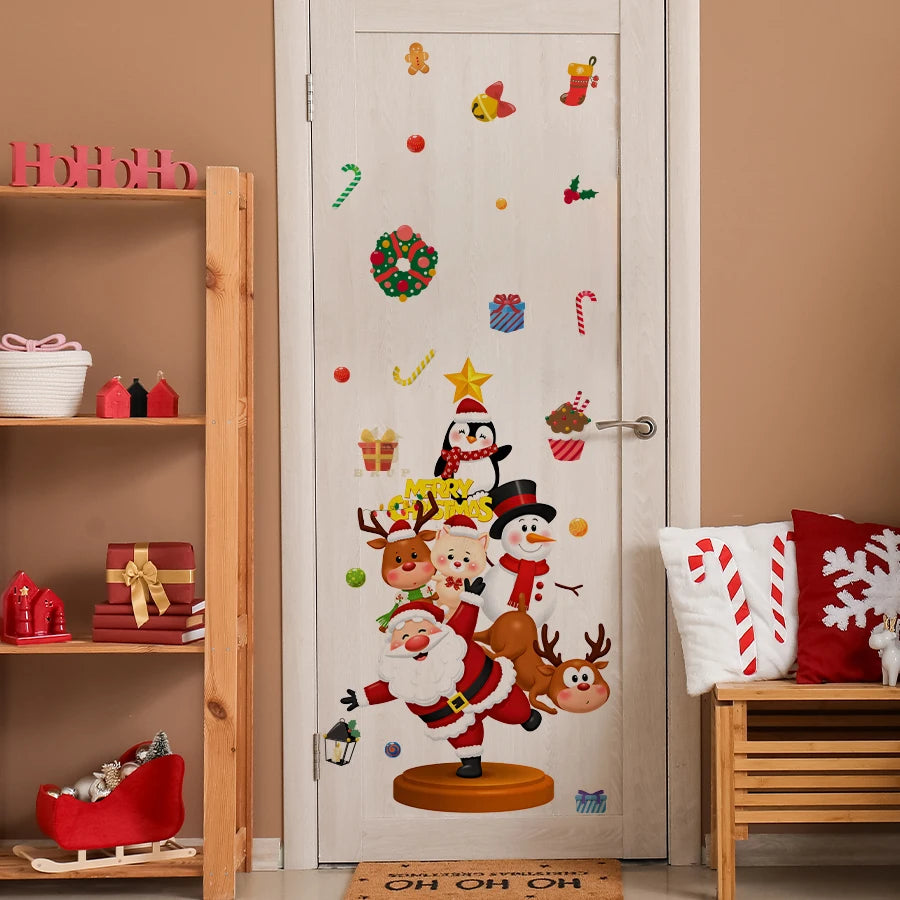 Festive Christmas Wall Art Decal | Home Decor displayed in room decor by HomeDecorDecals.