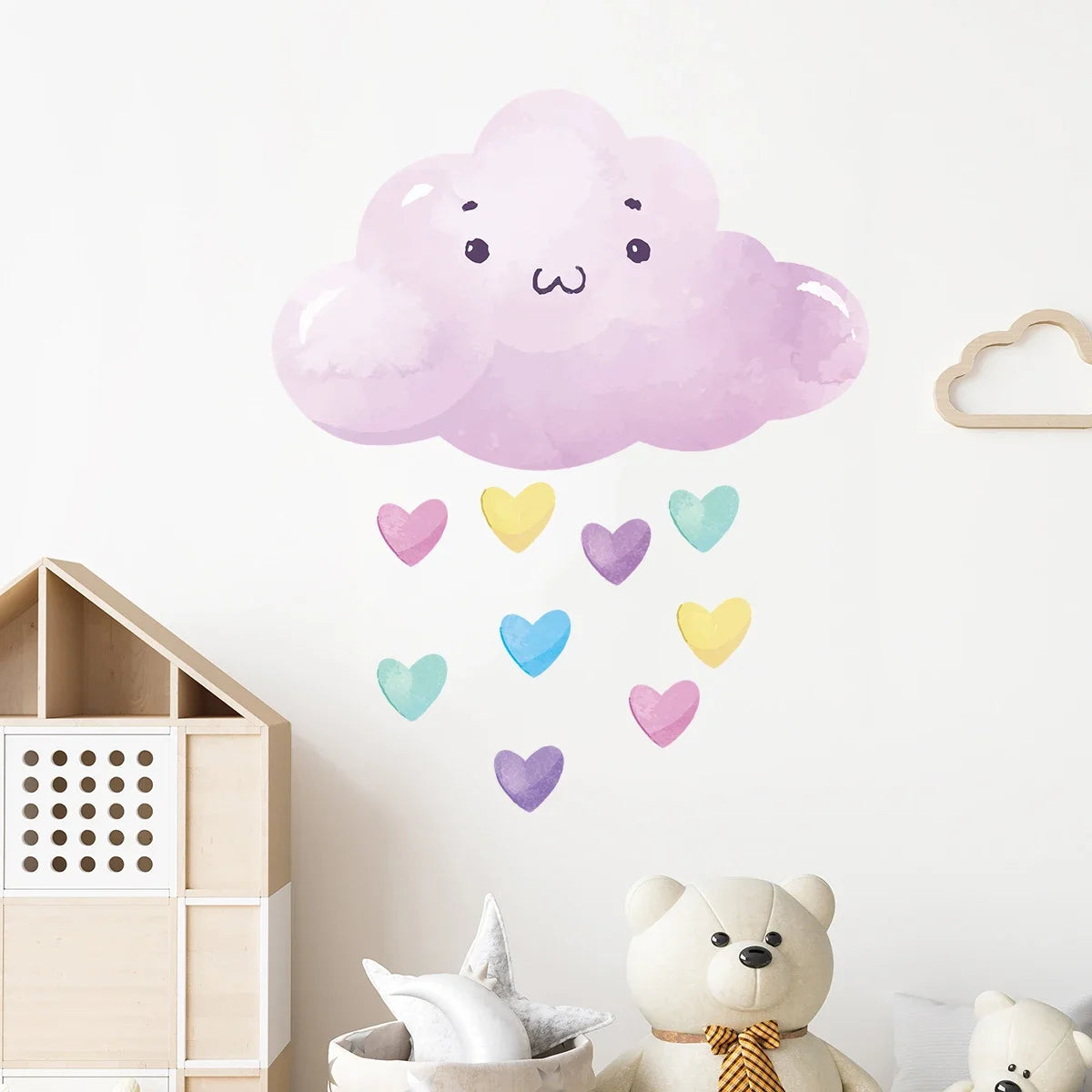 Cartoon Cute Cloud Love Rainbow Wall Stickers Decoration for Bedroom Girls Gift Kids Room Wall Art Living Room Wall Decals DIY-HomeDecorDecals_com