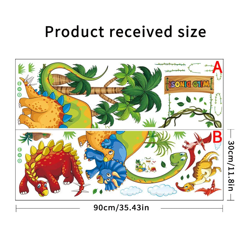 Large Cartoon Dinosaur Wall Stickers for Kids Room-HomeDecorDecals_com