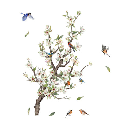 Additional view of Tree Branch Bird and Butterfly Wall Decal | Home Decor by HomeDecorDecals.