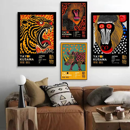 Bold Dots Abstract Art Poster Decal | Home Decor wall art print by HomeDecorDecals.