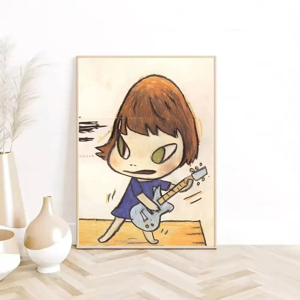 Y-Yoshitomo Nara Art Lovely melancholy Poster HD sticky wall waterproof home living room bedroom Dorm bar aesthetic decoration-HomeDecorDecals_com