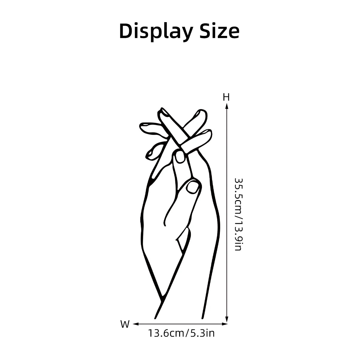 Clench Both Hands Line Art Wall Decal | Home Decor displayed in room decor by HomeDecorDecals.