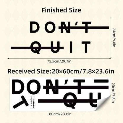 1pcs PVC Inspirational Quotes "do Ti" Text Wall Stickers for Study Room Decor Bedroom Decoration Gym Removable Wall Decals-HomeDecorDecals_com