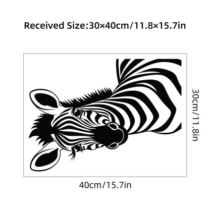 Additional view of Zebra Silhouette Window Decal | Room Decor by HomeDecorDecals.