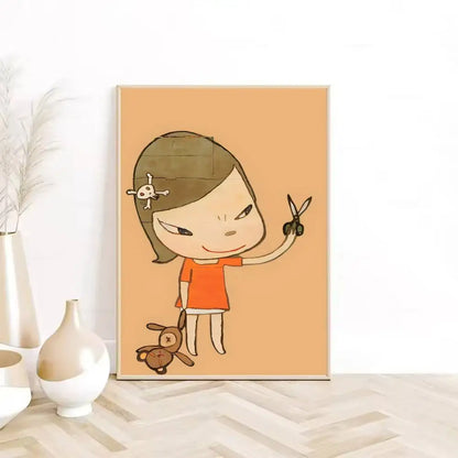 Y-Yoshitomo Nara Art Lovely melancholy Poster HD sticky wall waterproof home living room bedroom Dorm bar aesthetic decoration-HomeDecorDecals_com