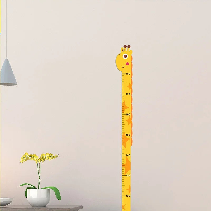 Whimsical Animal Growth Chart Wall Decals for Kids-HomeDecorDecals_com