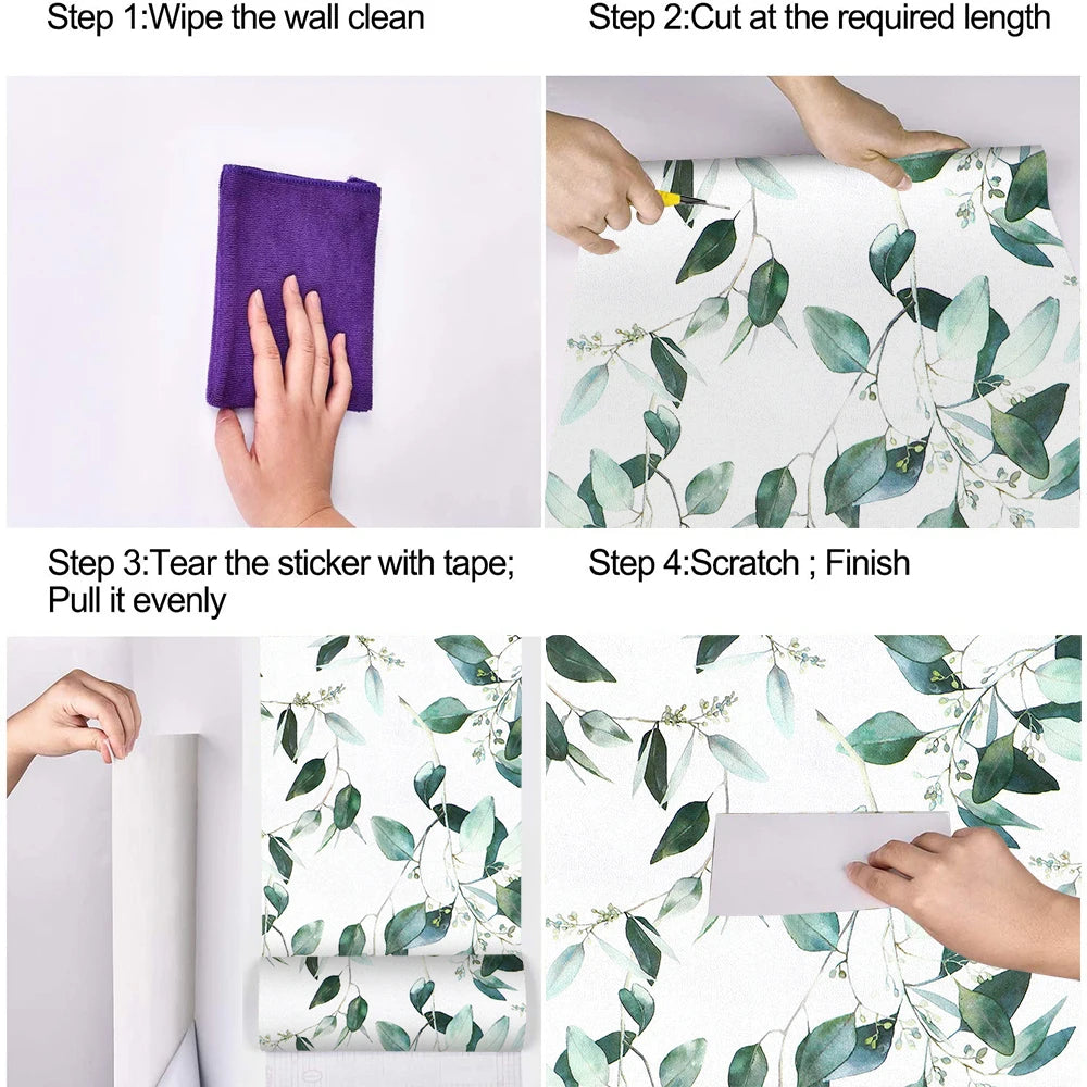 Green Leaf Peel and Stick Wall Decal | Home Decor home decor design by HomeDecorDecals.