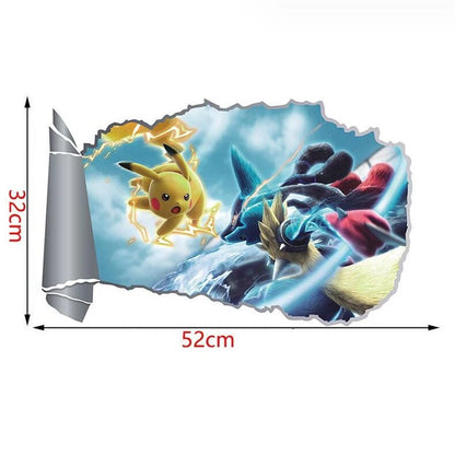 3D Cartoon Pikachu Wall Sticker for Kids Room Decor-HomeDecorDecals_com