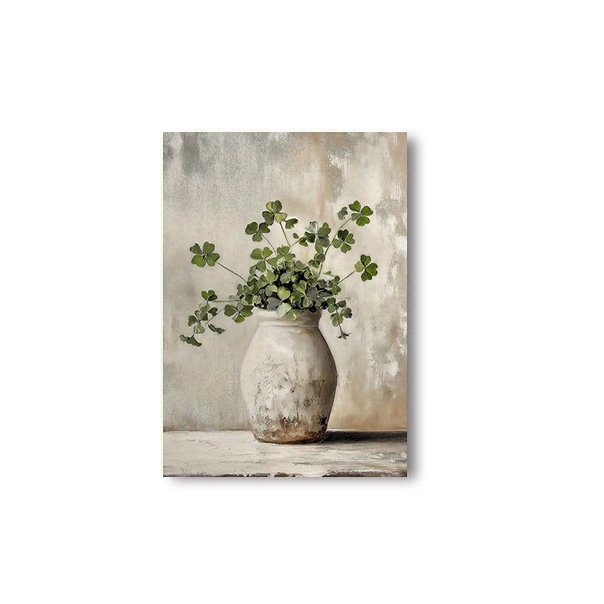 Retro Lucky Four-Leaf Clover Canvas Wall Decal | Home Decor home decor design by HomeDecorDecals.