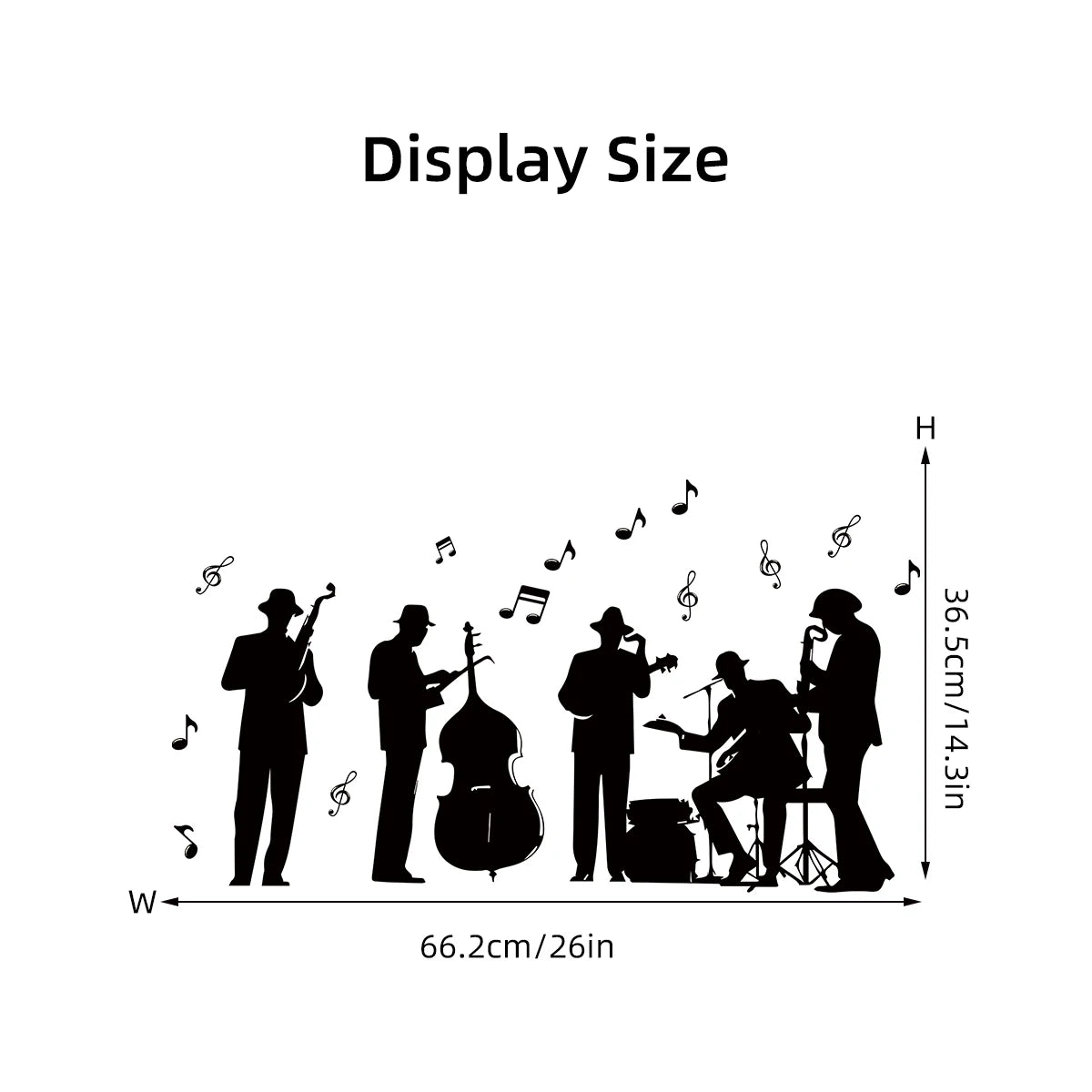Creative Band Playing Wall Decal | Room Decor displayed in room decor by HomeDecorDecals.