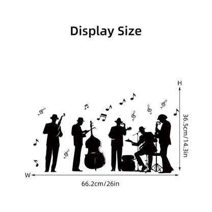 Creative Band Playing Wall Decal | Room Decor displayed in room decor by HomeDecorDecals.