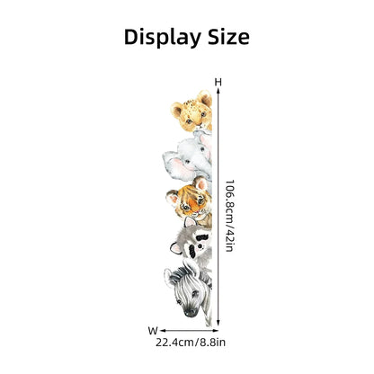 Cartoon Cute Watercolour Animals Door Stickers Decoration for Bedroom Wall Sticker Living Room Wall Art Home Decore Kids Room-HomeDecorDecals_com