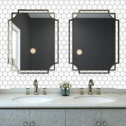 Large Hexagonal Wall Tiles | Home Decor displayed in room decor by HomeDecorDecals.