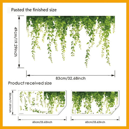 New Simulation Green Vine Plant Vine Strip Living Room Entrance Bedroom Wall Decoration Sticker Self-adhesive Sticker-HomeDecorDecals_com