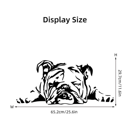 Puppy Lying Down Silhouette Wall Decal | Home Decor displayed in room decor by HomeDecorDecals.
