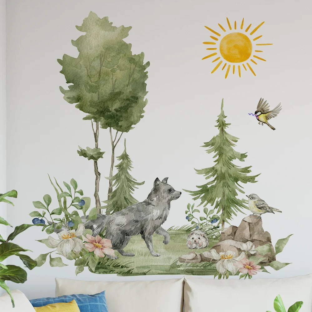 Cartoon Forest Animals Wall Stickers For Décor-HomeDecorDecals_com