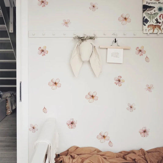 Pink Sakura Flowers Wall Decal | Home Decor removable peel and stick wall decal by HomeDecorDecals.