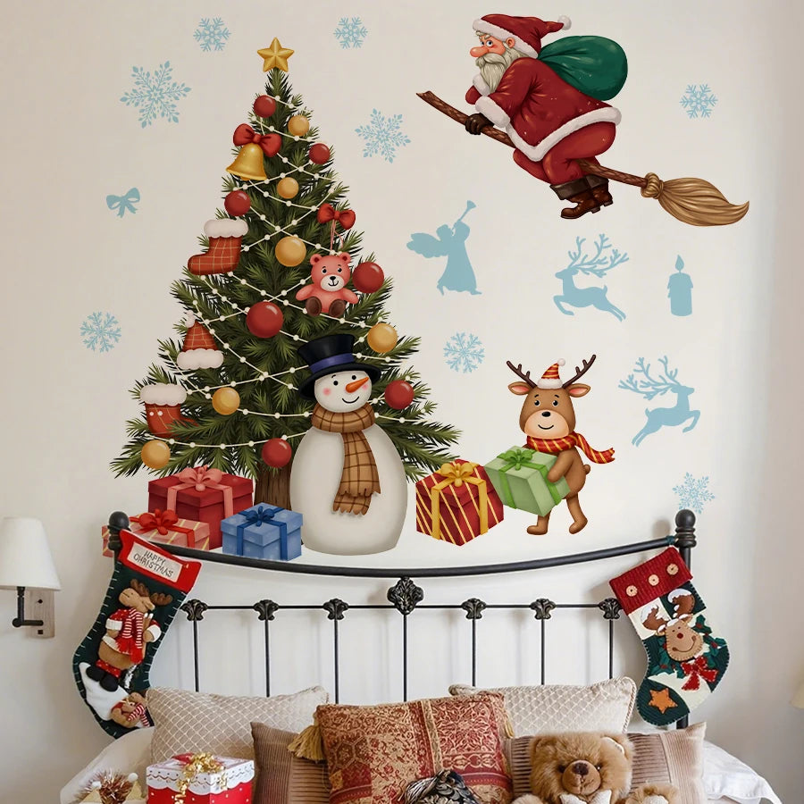 Whimsical Christmas Wall Decal | Home Decor design details by HomeDecorDecals.