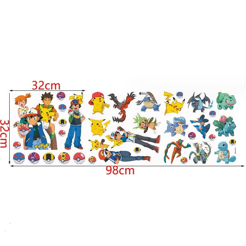 3D Cartoon Pikachu Wall Sticker for Kids Room Decor-HomeDecorDecals_com