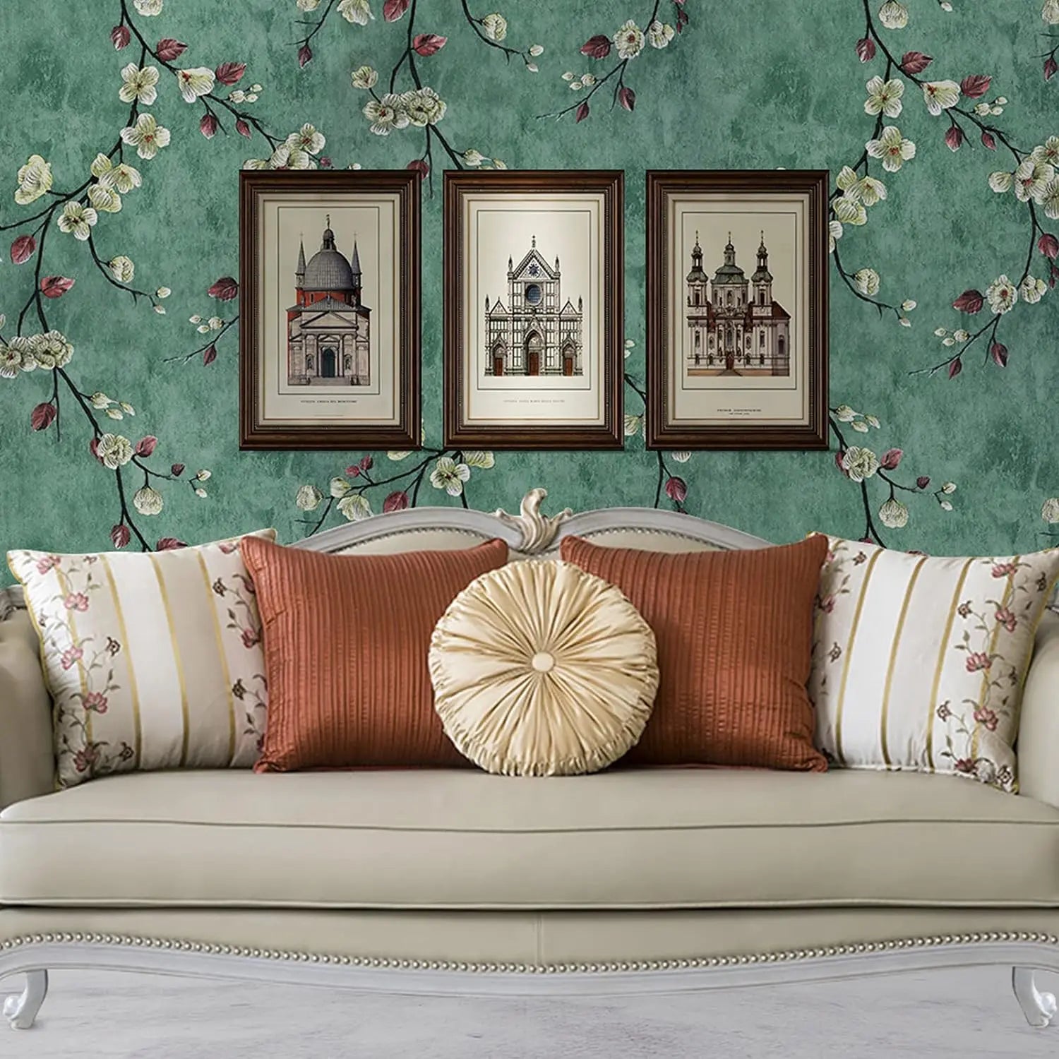 Green Leaf Peel and Stick Wall Decal | Home Decor decorative wall feature by HomeDecorDecals.