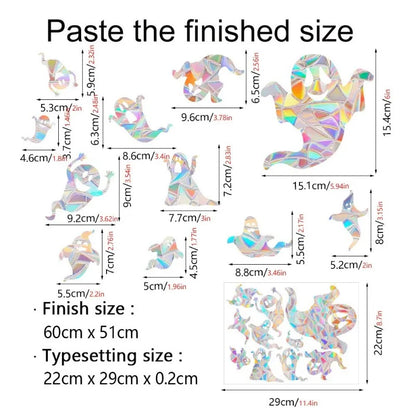 29 Stylels Rainbow Maker Sun Catcher Wall Stickers Cat Bird Star Mushroom Moon Sun DIY Window Glass Electrostatic Prisms Sticker-HomeDecorDecals_com
