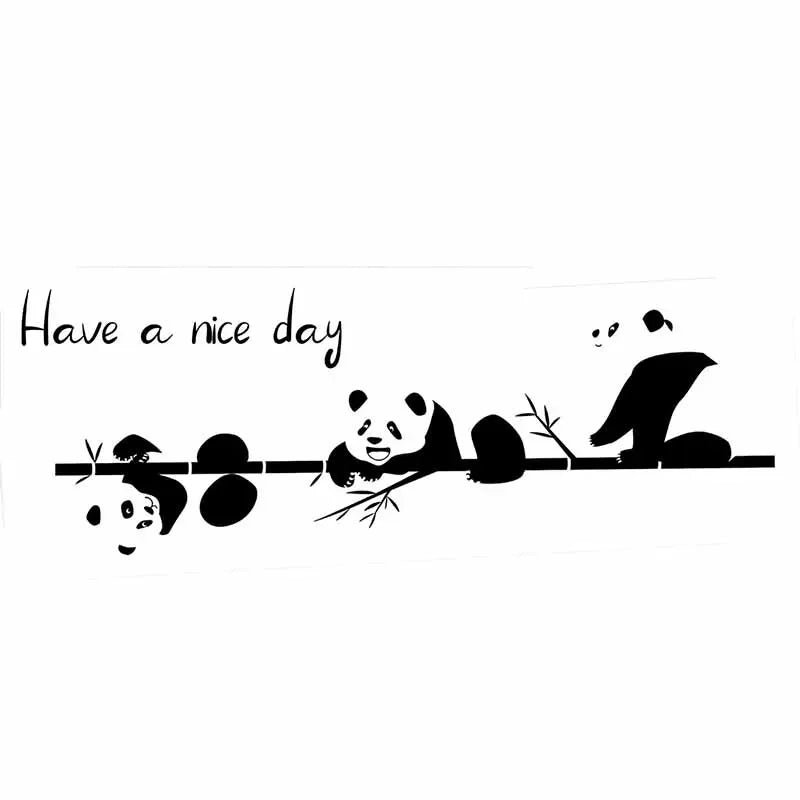 Bamboo Three Pandas Wall Decal | Home Decor displayed in room decor by HomeDecorDecals.