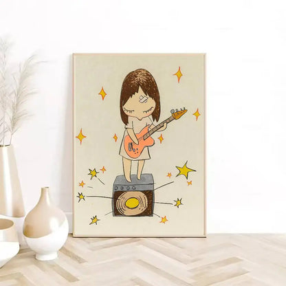 Y-Yoshitomo Nara Art Lovely melancholy Poster HD sticky wall waterproof home living room bedroom Dorm bar aesthetic decoration-HomeDecorDecals_com