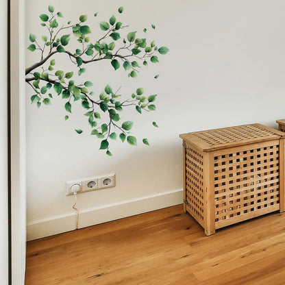 Branches and Leaves Wall Sticker Waterproof PVC Bathroom and Home Wall Decal Decor-HomeDecorDecals_com