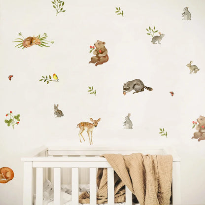 Additional view of Cartoon Safari Animals Wall Decal | Room Decor by HomeDecorDecals.
