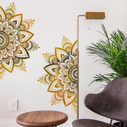 Mandala Lotus Flower Mural Wall Decal | Home Decor decorative wall feature by HomeDecorDecals.