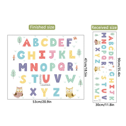 Cartoon Alphabet Wall Stickers Kids Room Decor-HomeDecorDecals_com