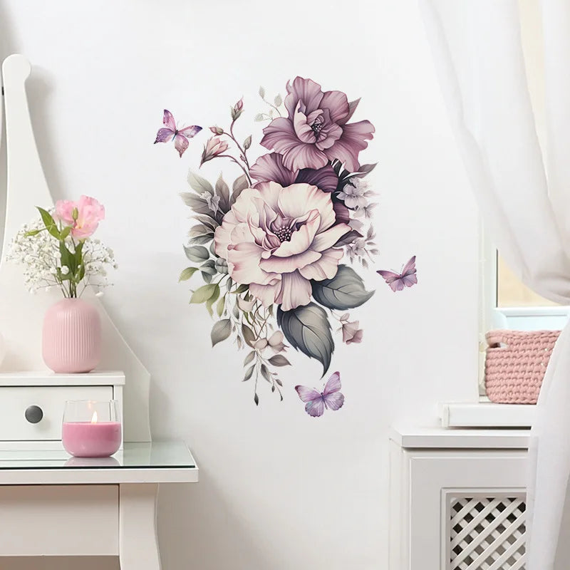 Alternative angle of Branches Flower and Birds Wall Decal | Home Decor by HomeDecorDecals.