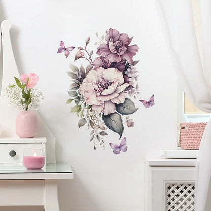 Alternative angle of Branches Flower and Birds Wall Decal | Home Decor by HomeDecorDecals.