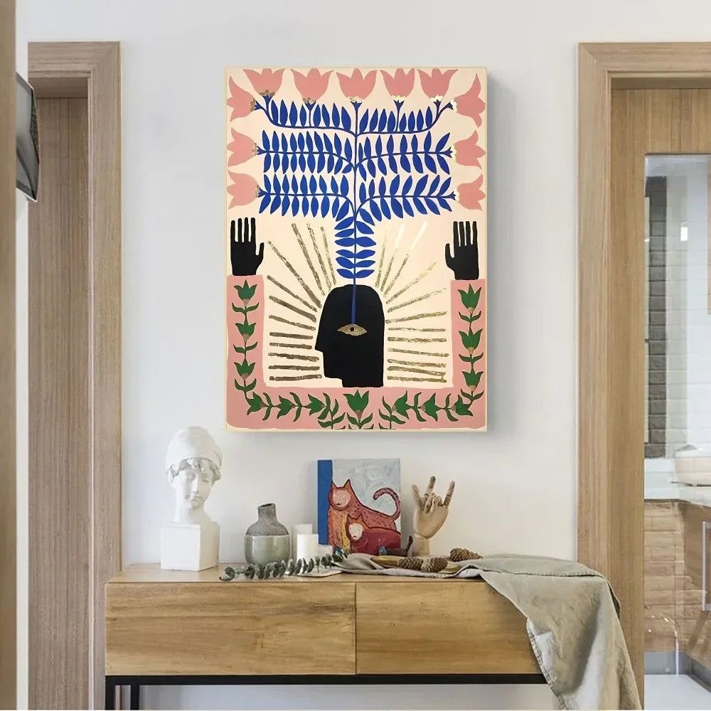 Ancient Egypt Abstract Anime Poster No Framed Kraft Club Bar Paper Vintage Poster Wall Art Painting Bedroom Study Stickers-HomeDecorDecals_com