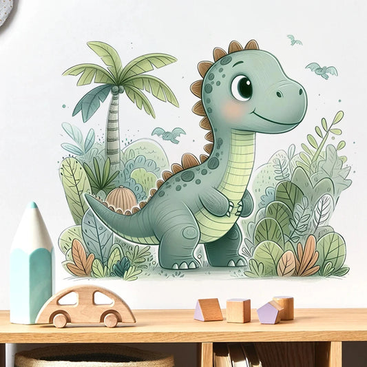 Cartoon Cute Dinosaur Wall Stickers for Children Room Boy Kids Room Living Room Nursery Background Decoration Wall Decals-HomeDecorDecals_com