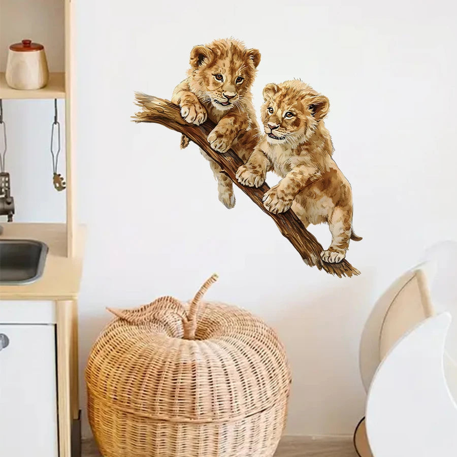 Cartoon Lion Wall Decal for Kids-HomeDecorDecals_com
