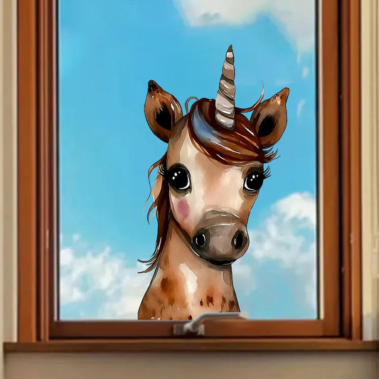 Brown Unicorn Wall Decal | Home Decor removable peel and stick wall decal by HomeDecorDecals.