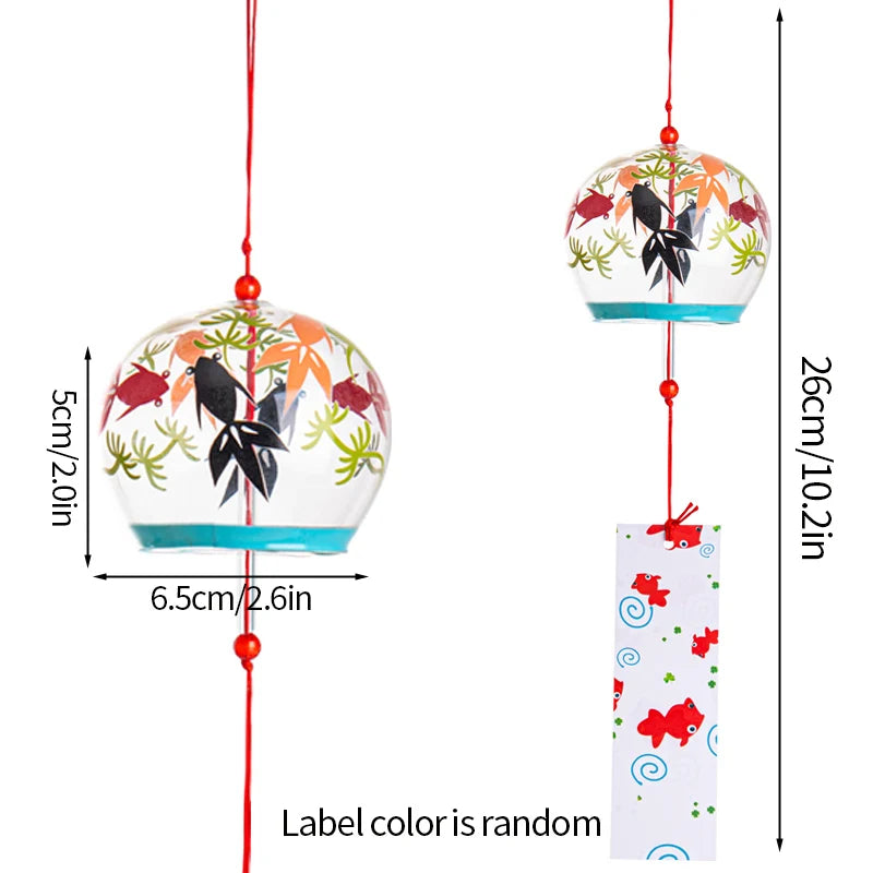 Stained Glass Wind Chimes Small Golden Fish Wind Chimes Can DIY Hand-painted Outdoor Hanging Ornaments Birthday Gift Crafts-HomeDecorDecals_com
