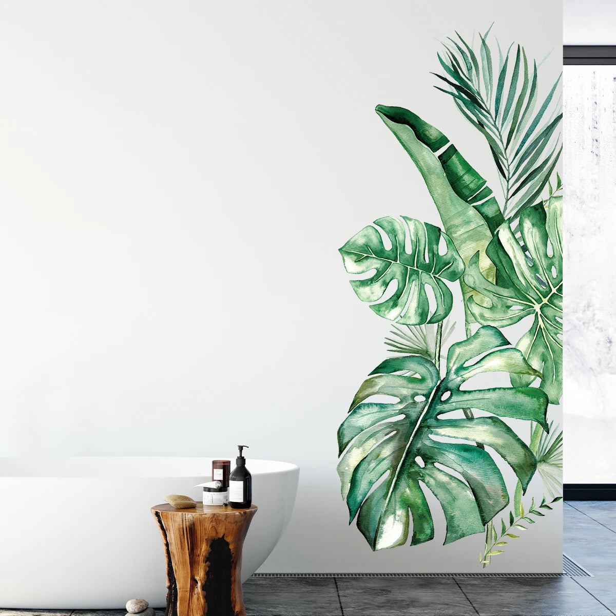 Tropical Turtle and Leaf Wall Decal | Home Decor by HomeDecorDecals.